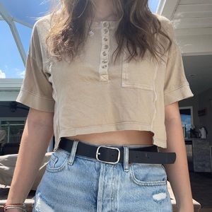 Forever 21 Button Crop Top